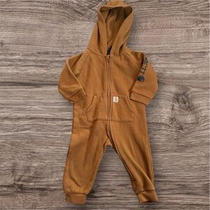 Carhartt Brown Hooded Kids Footie